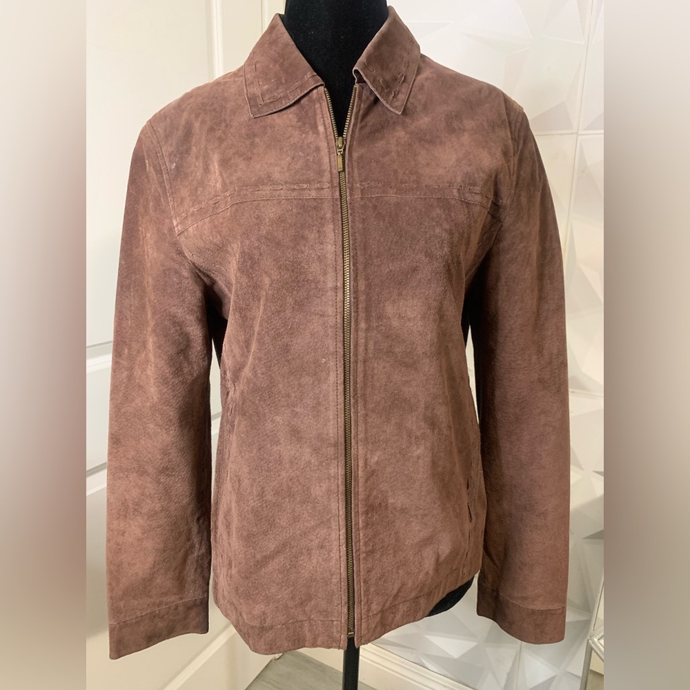 St. John's Bay Men's Tan Suede Jacket
